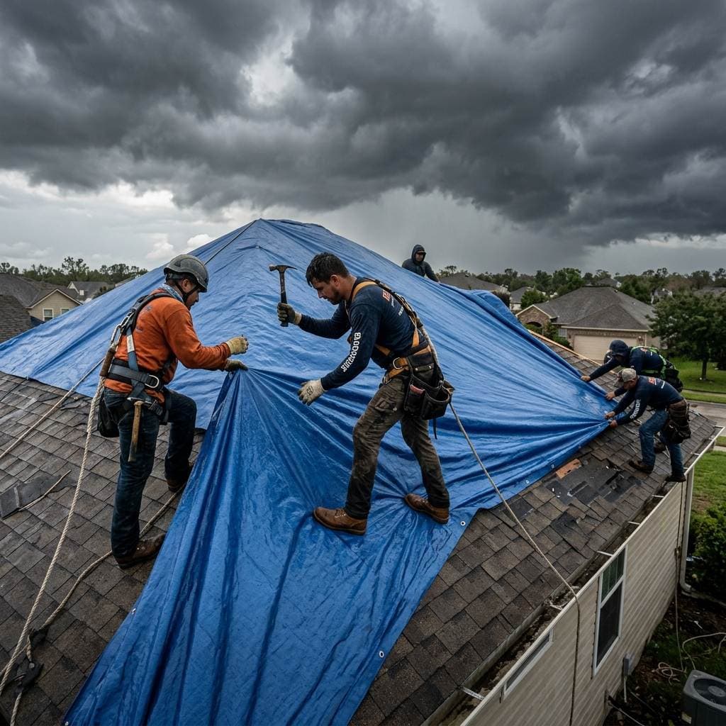 Featured Banner: Emergency Tarping and Leak Repair: What to Do After ... - Diversified Roofing Solutions