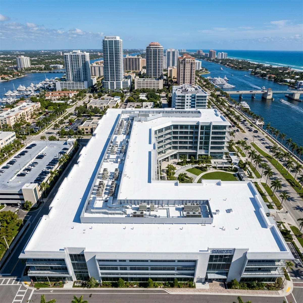 Commercial flat roof installation utilizing high-quality TPO membranes