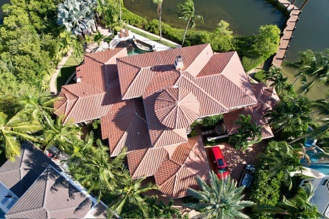 Waterway Estate Red Concrete Barrel Tile Installation