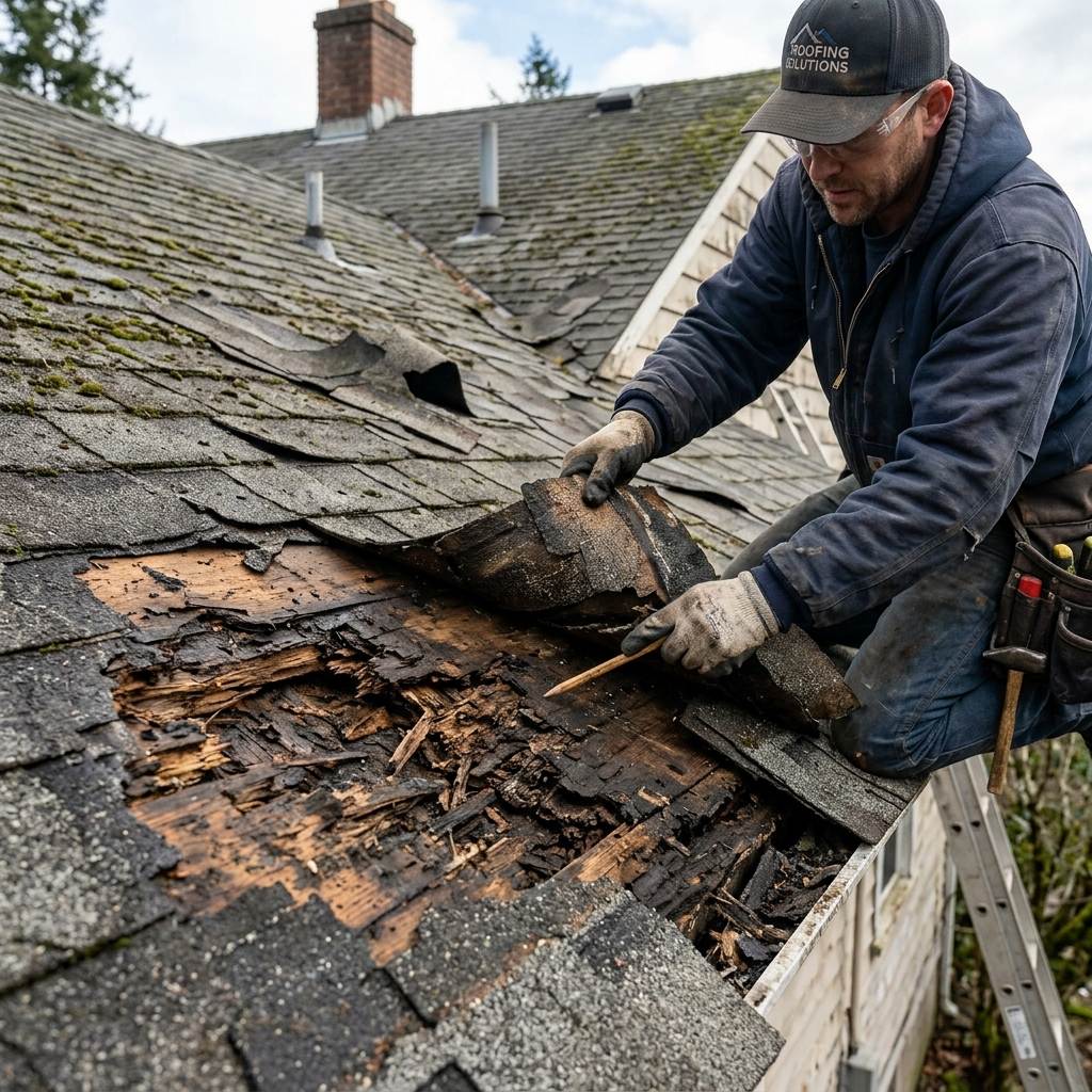 Roof Decking Rot Damage