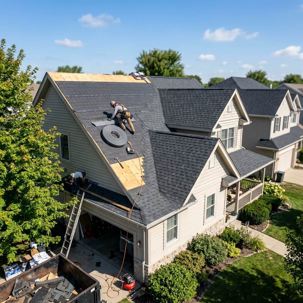 Roof Replacement Underway